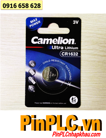 Camelion CR1632; Pin 3v lithium Ultra Camelion CR1632 chính hãng (Loại Vỉ 1viên)